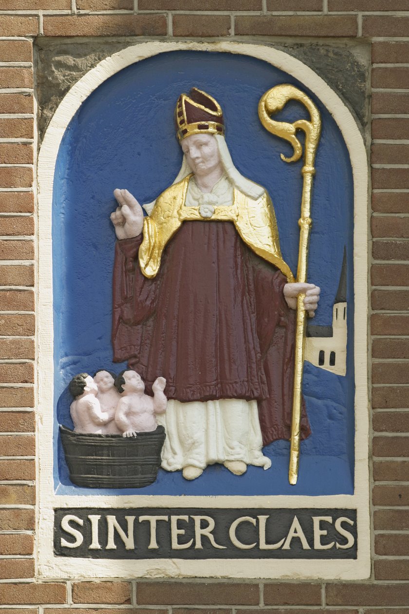Kerstman plaquette in de Dam door Dutch School