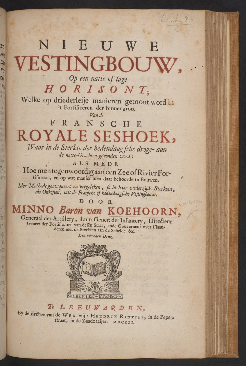 Title page of Nieuwe Vestingbouw door Dutch School