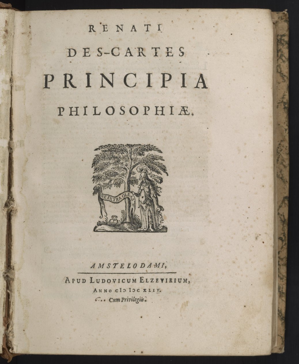 Titelpagina van Principia philosophiae door René Descartes door Dutch School