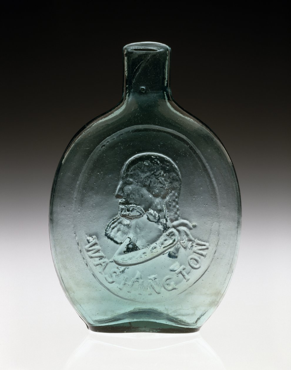 Gegraveerde Fles, ca. 1847 (loodvrij glas) door Dyottville Glass Works