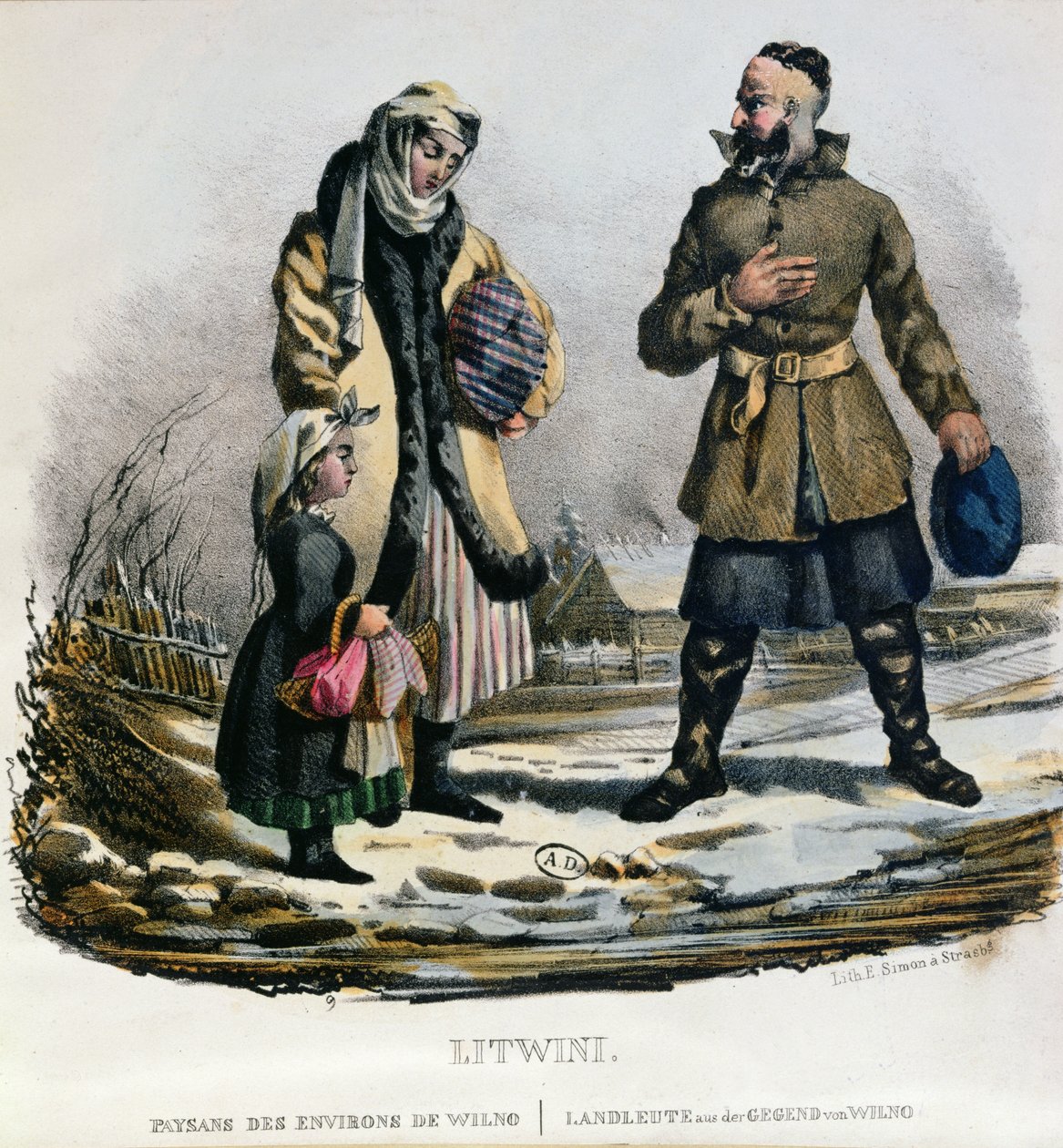 Litouwse boeren uit de regio Vilnius door E. Simon