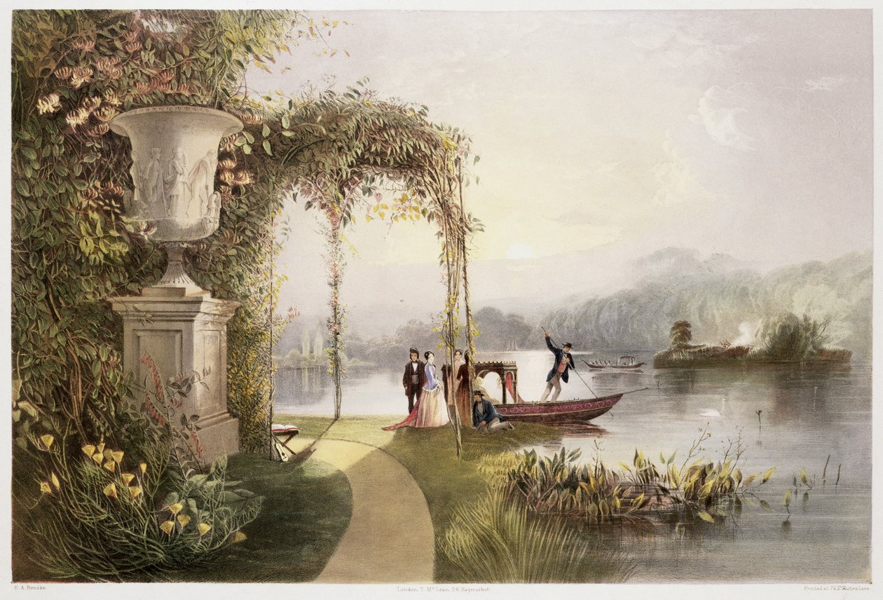 Het meer, Trentham Hall Gardens, uit 