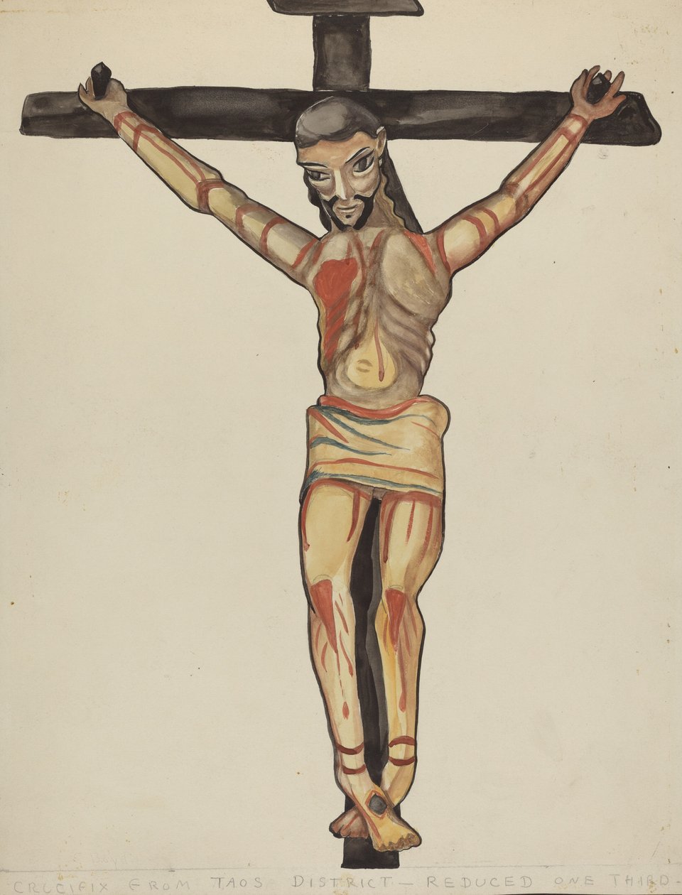 Kruisbeeld, uit de omgeving van Taos, 1935-1942 door E. Boyd