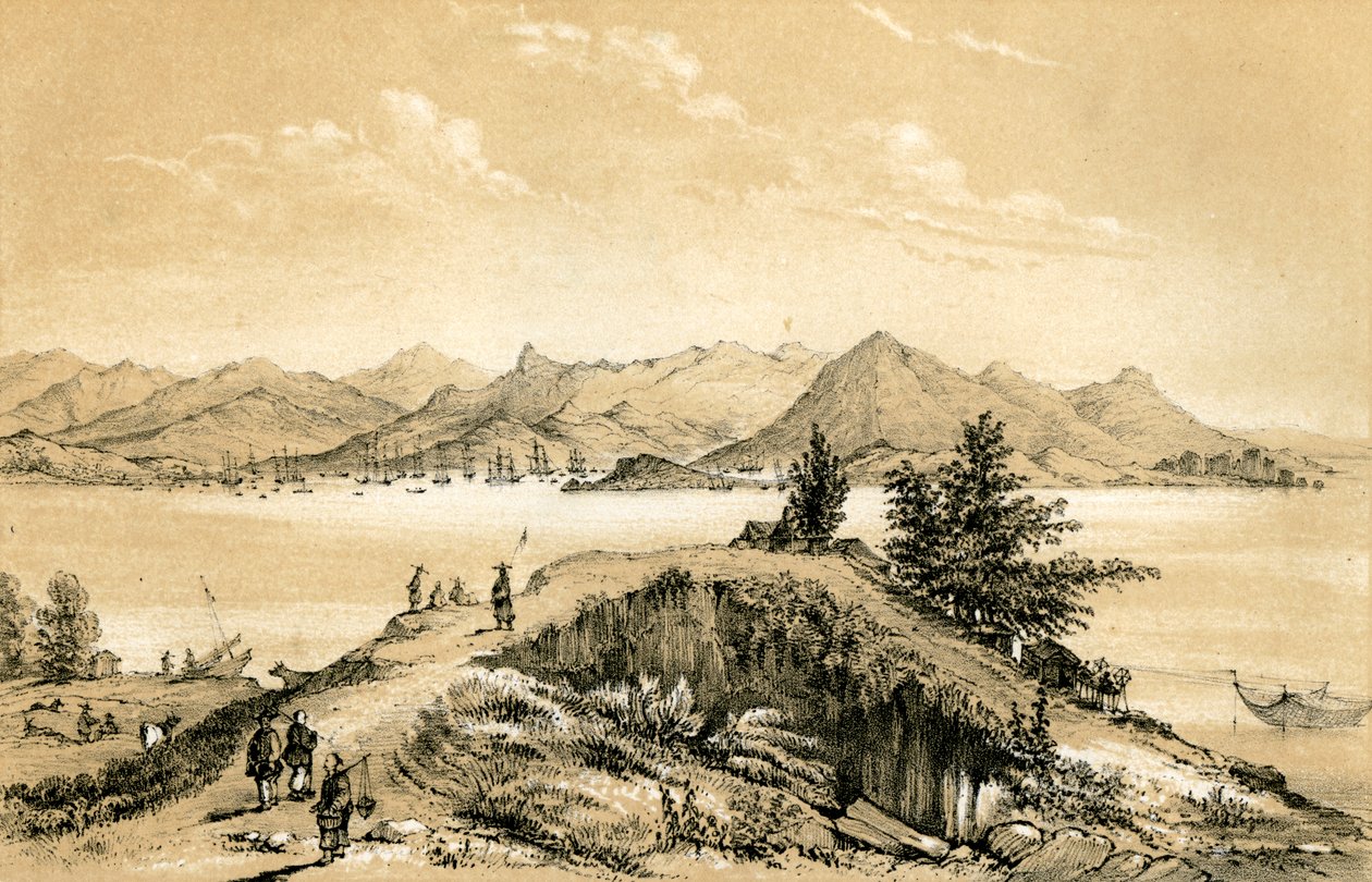 De baai en het eiland van Hong Kong, 1847 door E Gilks