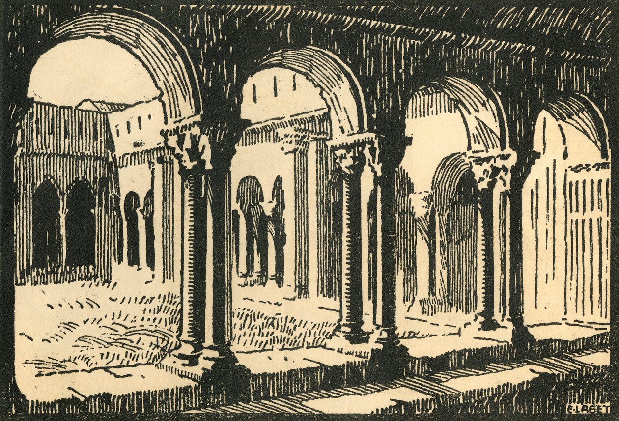Cloiture St-Trophime - De Kloosters van de Kerk van St-Trophime, ca. 1920s door E Laget
