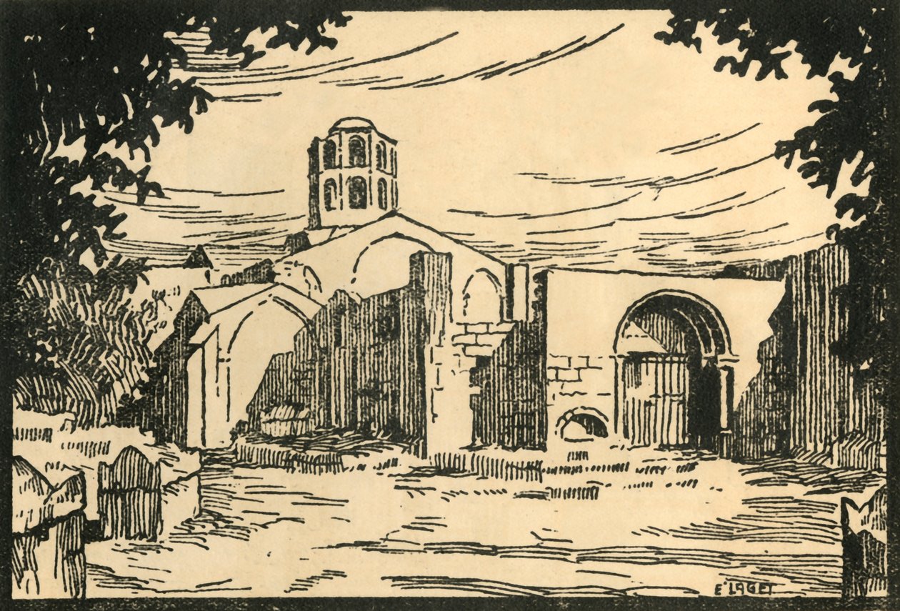 Les Alyscamps, Kapel Shonorat - De Alyscamps en de Kapel St-Honorat door E Laget