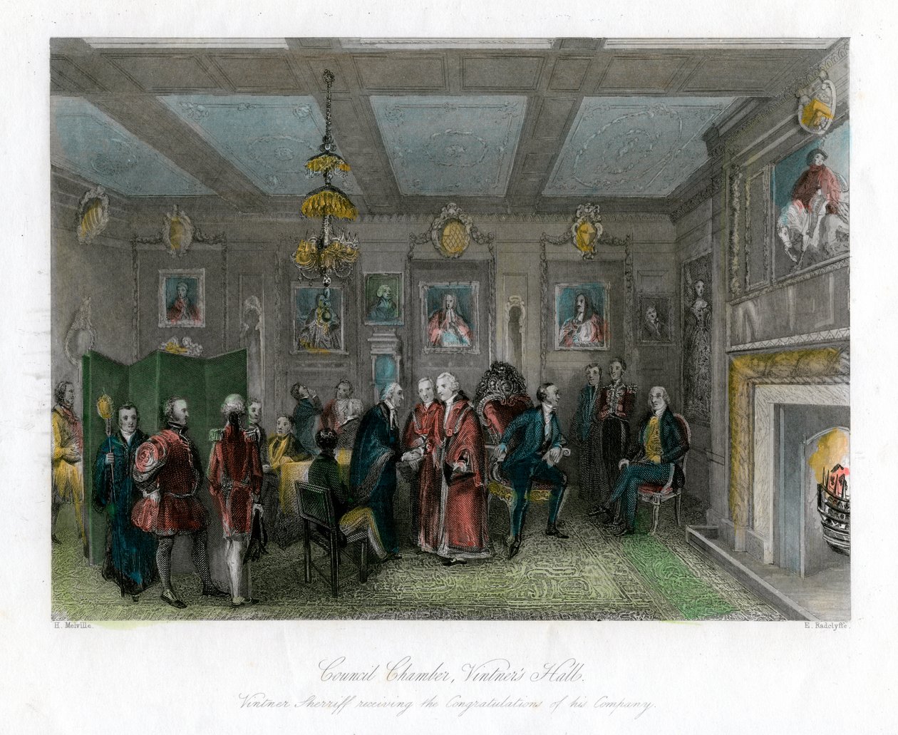 Raadzaal, Vintners Hall, City of London door E. Redclyffe