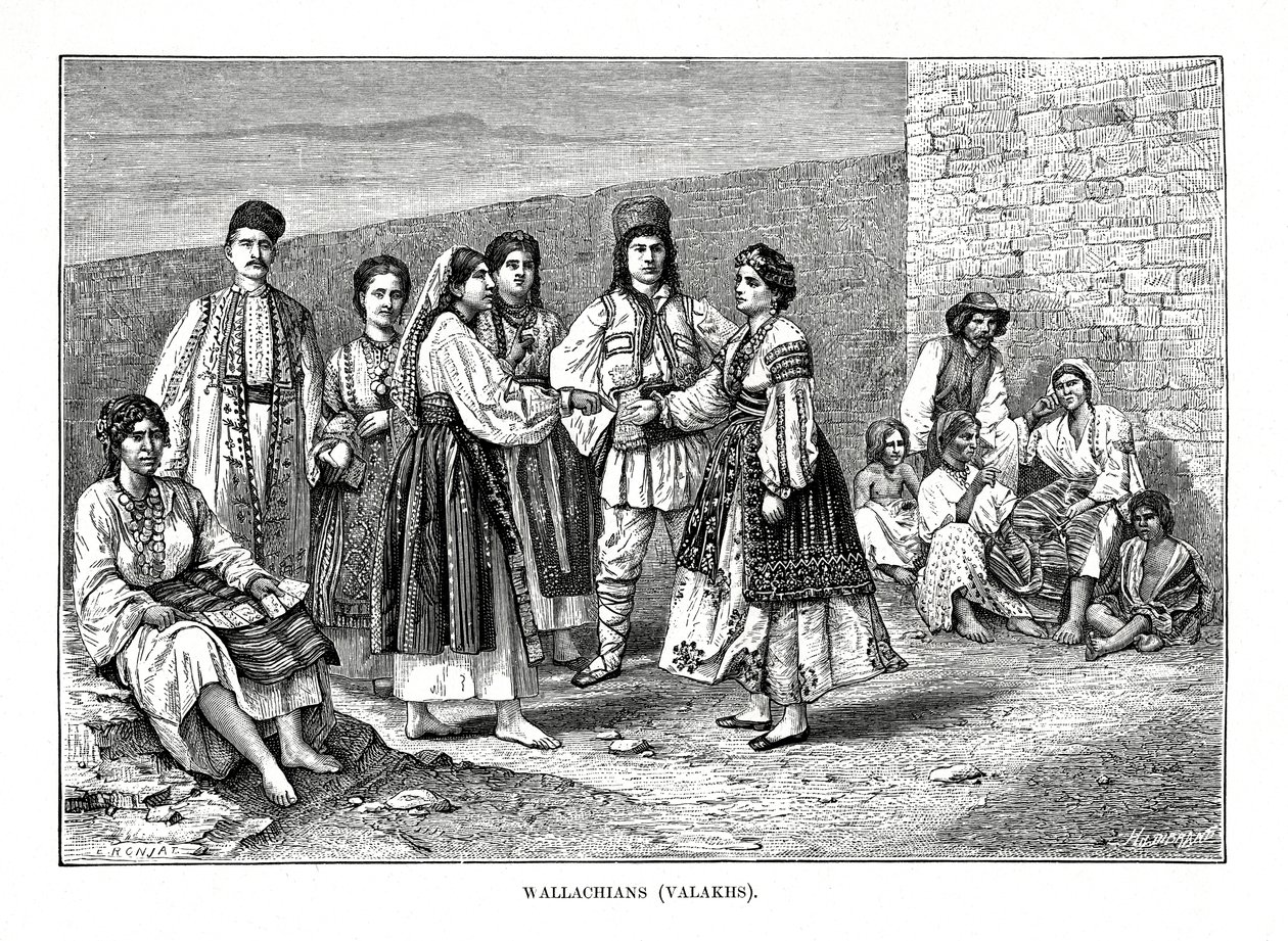 Wallachians, 1879 door Etienne Antoine Eugene Ronjat
