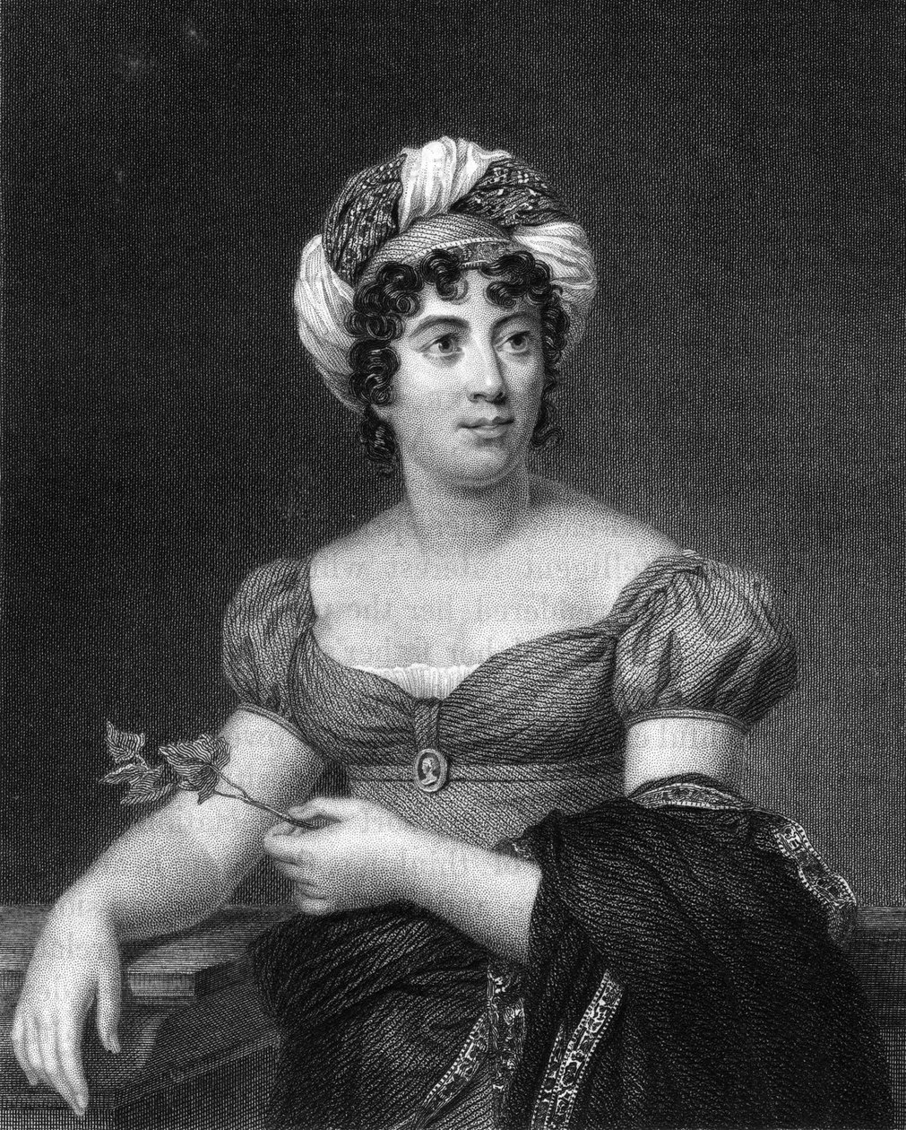 Germaine de Stael, Franse schrijfster, romanschrijfster en politieke propagandist, 1836 door E. Scriven