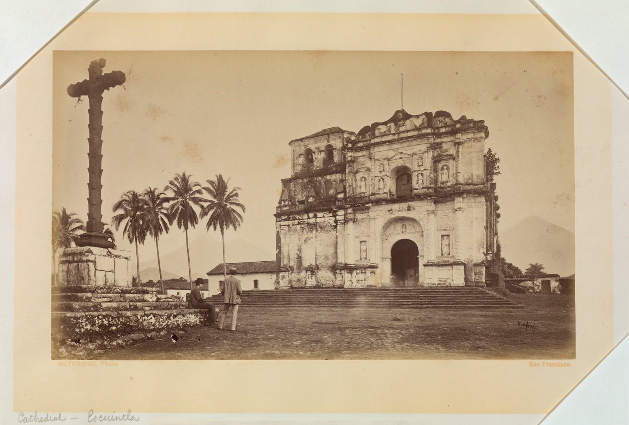 Kathedraal, Escuintla, Guatemala door Eadweard Muybridge
