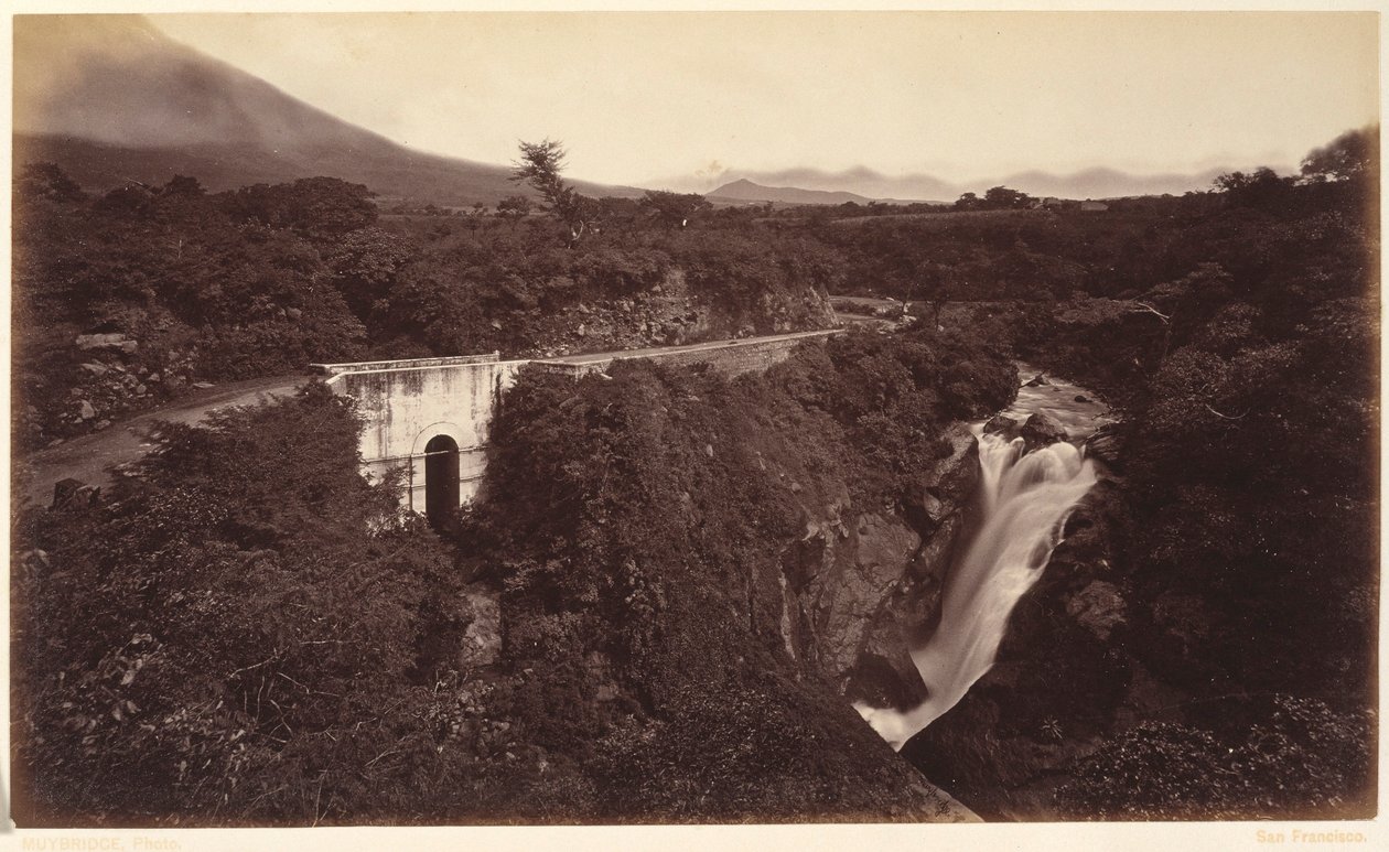 Watervallen van de Michatoya -Palin, Guatemala door Eadweard Muybridge