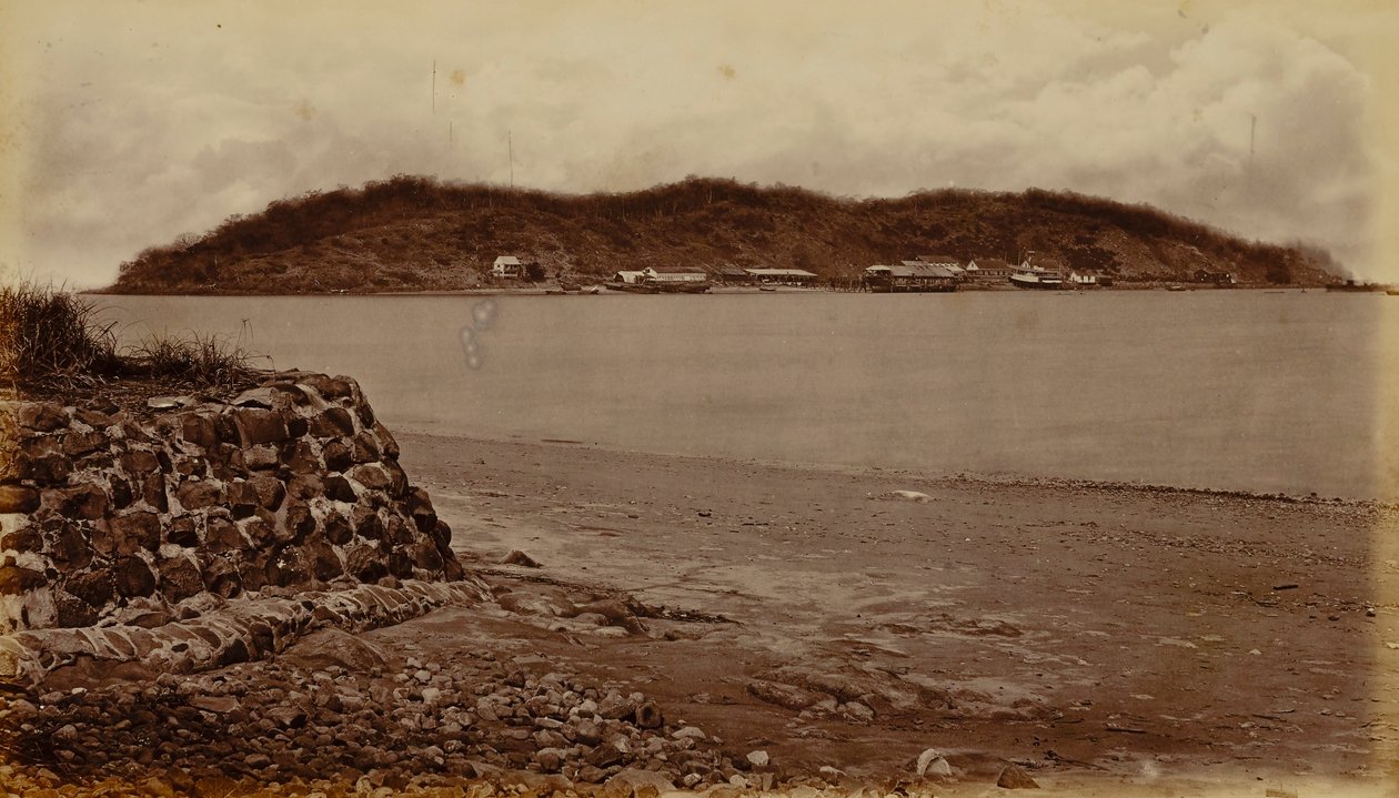 Eiland Naos, vanuit Perico, Baai van Panama door Eadweard Muybridge