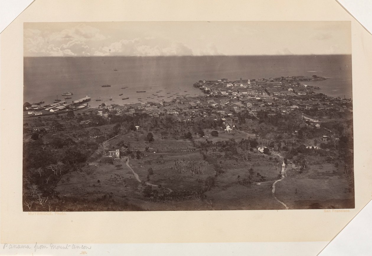 Panama van de berg Ancon door Eadweard Muybridge