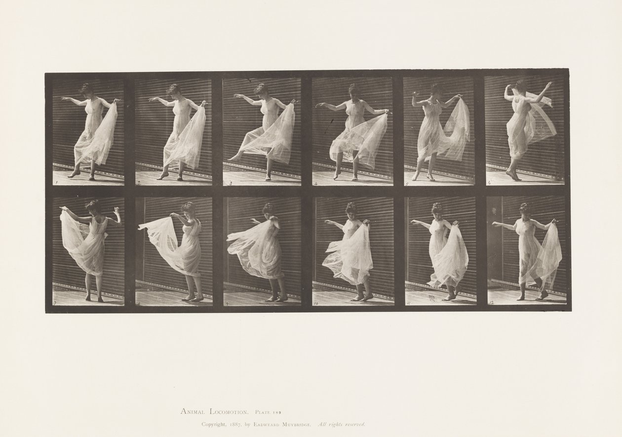 Plaat 189. Dansen (fantasie) door Eadweard Muybridge