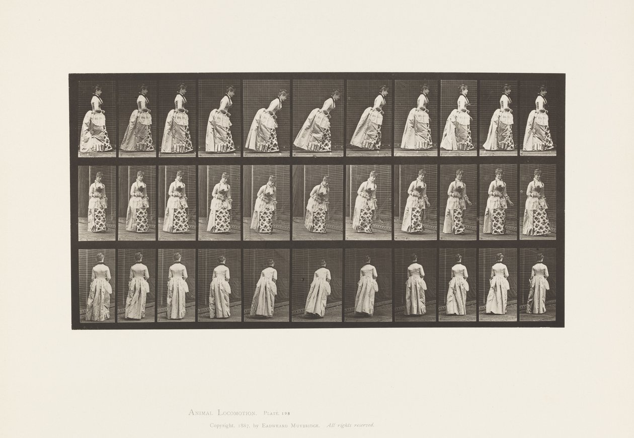 Buigen, 1885 door Eadweard Muybridge