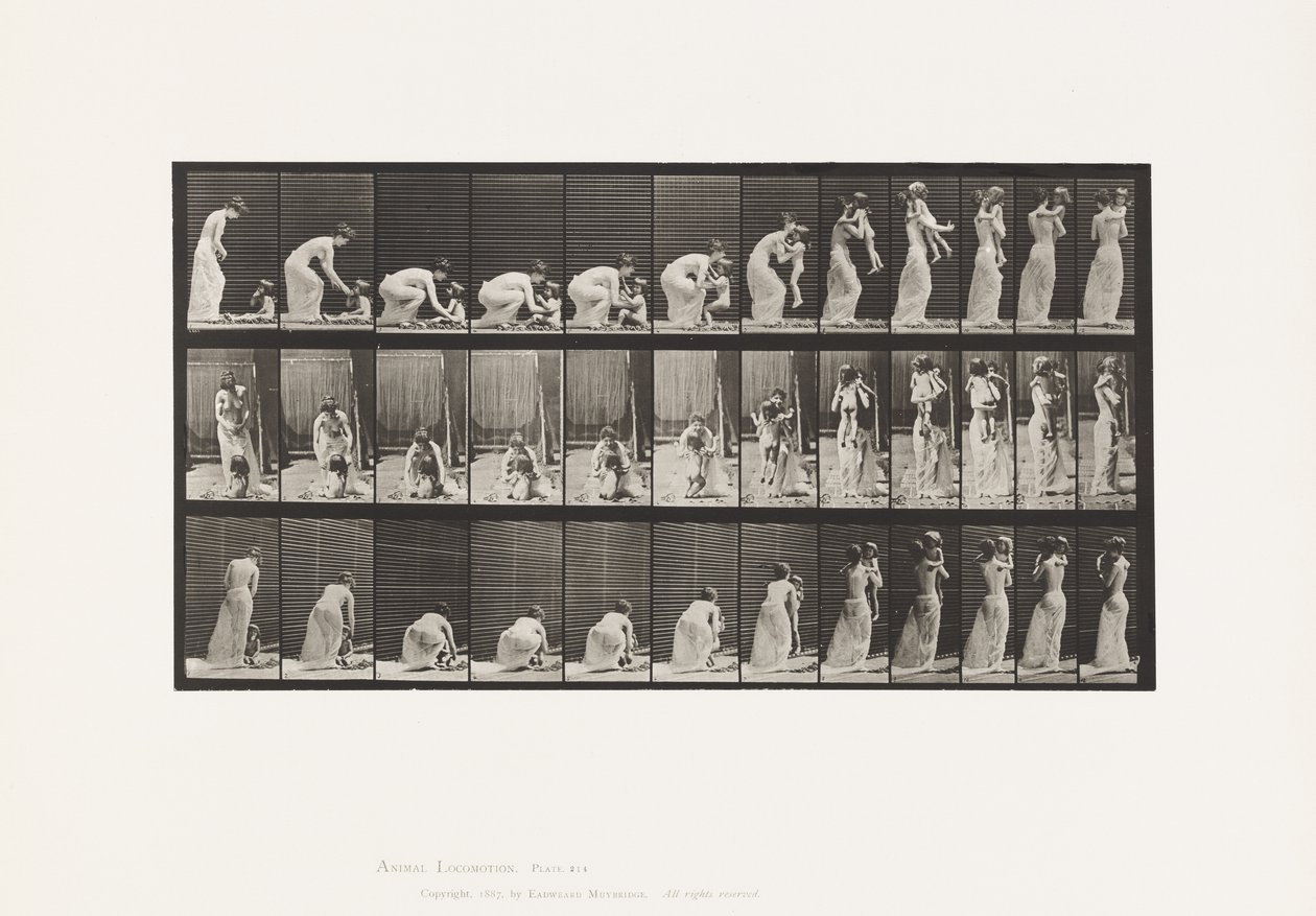 Plaat 214. Kind (70) van de Grond Tillen, Rond Draaien door Eadweard Muybridge
