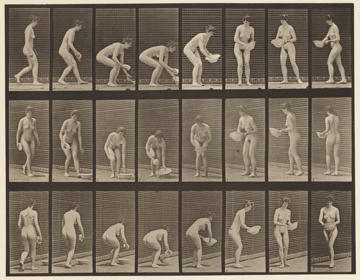 Bukken en Bekken Optillen, Afvegen en Draaien door Eadweard Muybridge