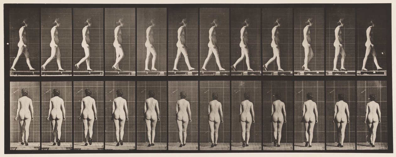 Plaat 25. Lopen met Hoge Hakken Aan door Eadweard Muybridge