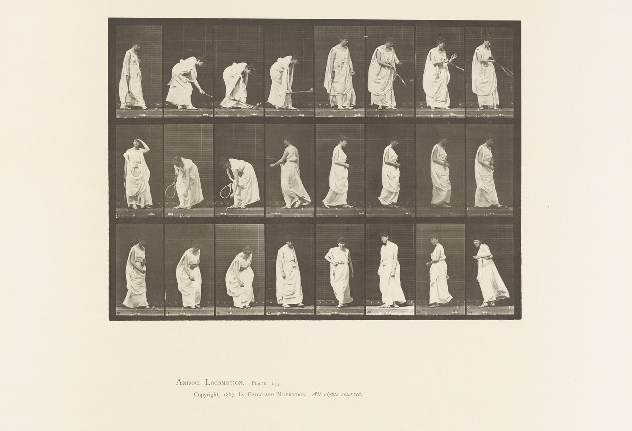 Plaat 299. Spelen met een Bal door Eadweard Muybridge