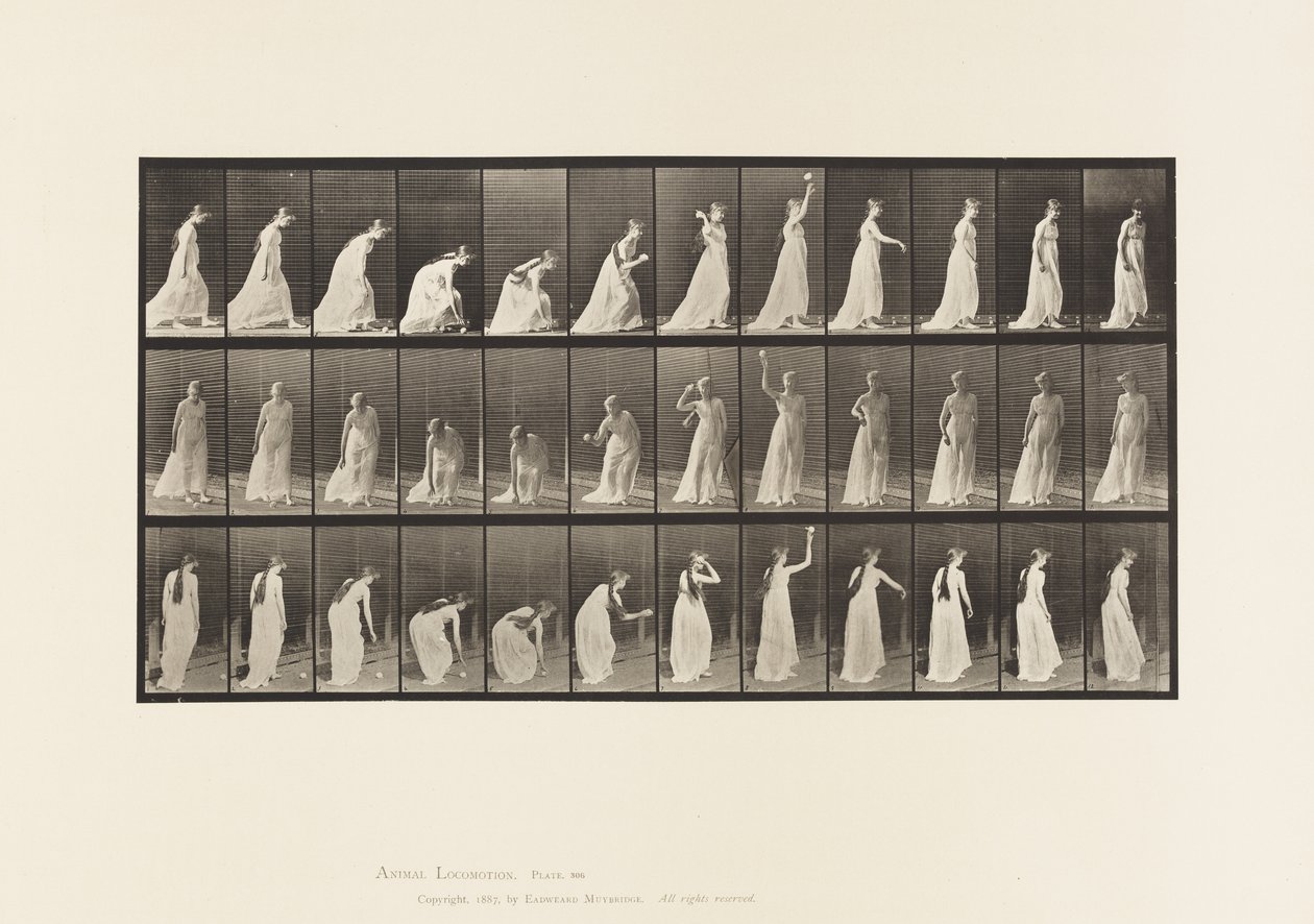 Bal oppakken en gooien door Eadweard Muybridge