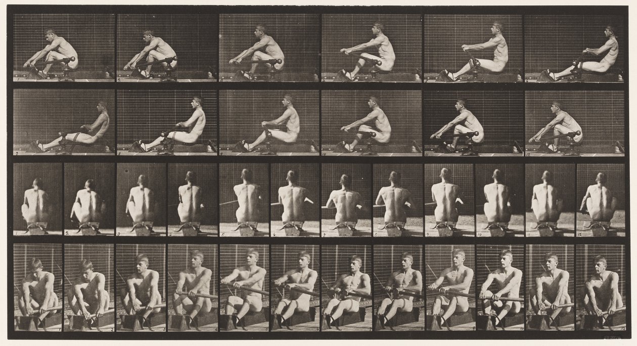 Plaat 327. Roeien door Eadweard Muybridge