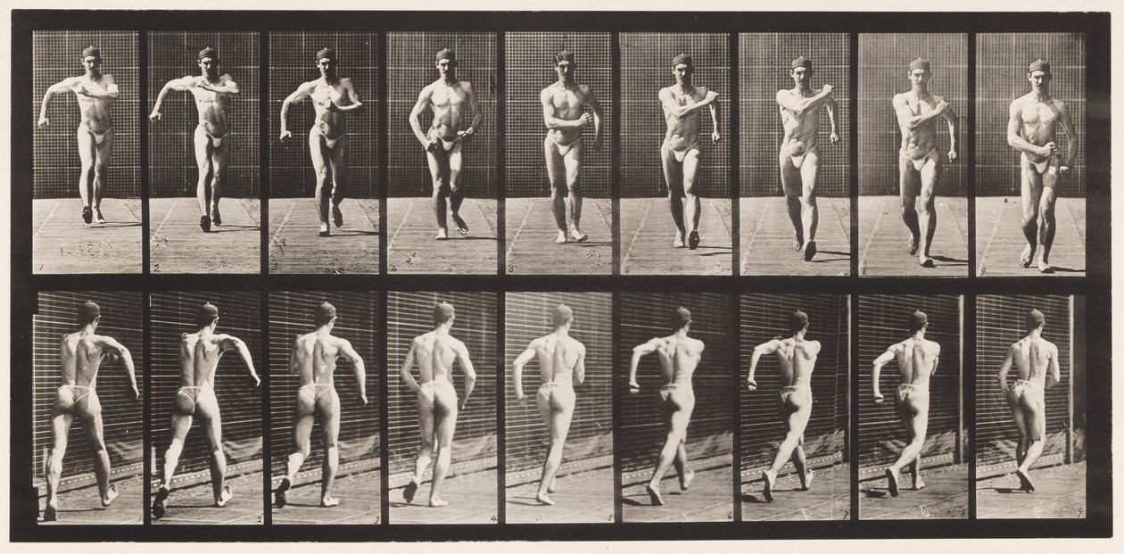Plaat 3. Lopen door Eadweard Muybridge
