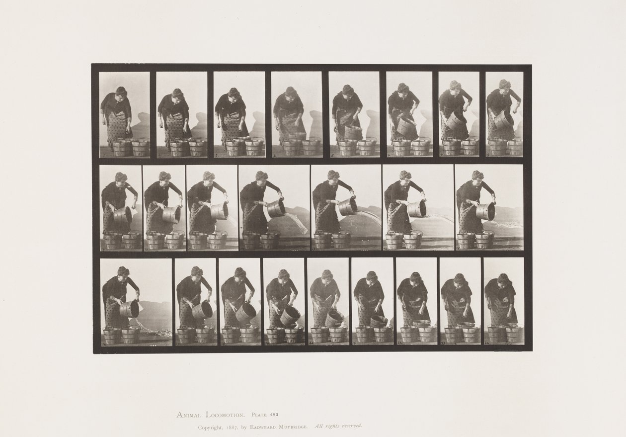 Plaat 403. Emmer Water Leeggooien door Eadweard Muybridge