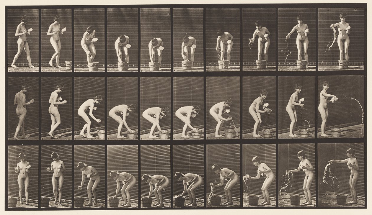 Plaat 440. Bukken en Glas Spoelen door Eadweard Muybridge