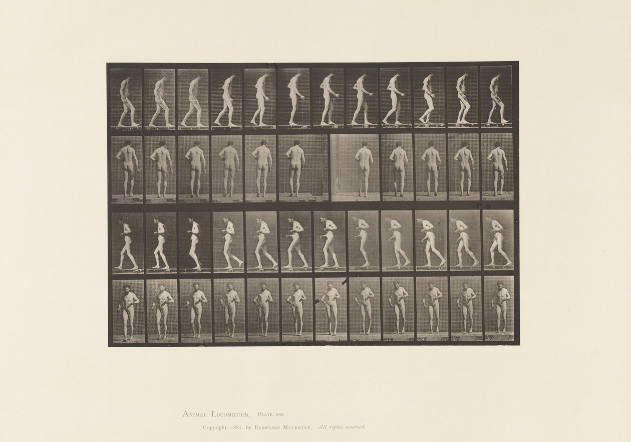 Laterale Sclerose; A,B, Lopen door Eadweard Muybridge