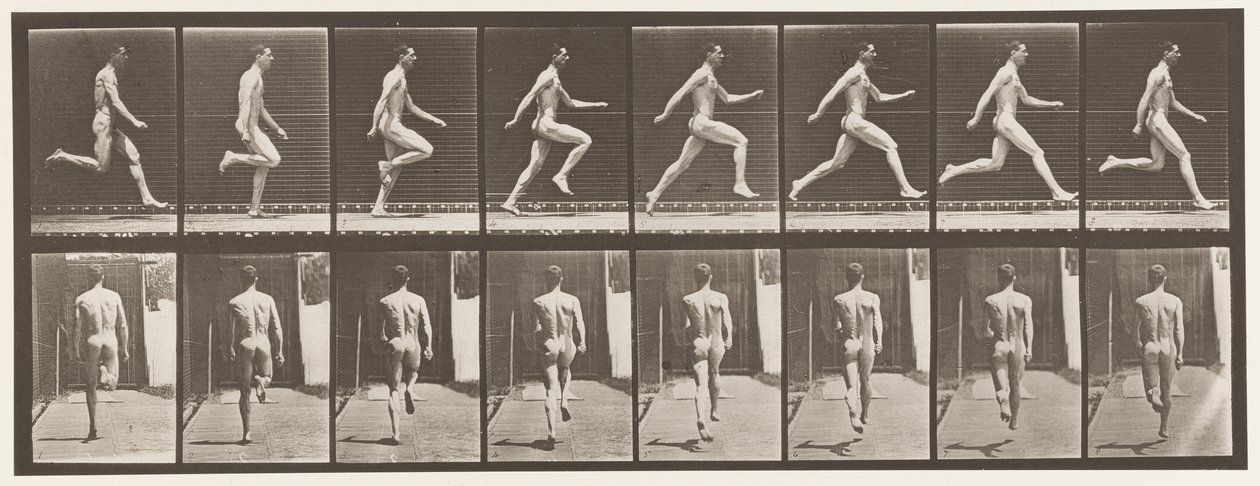 Rennen op volle snelheid door Eadweard Muybridge