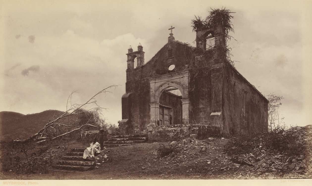 Ruïnes van de kerk van San Miguel, Panama door Eadweard Muybridge