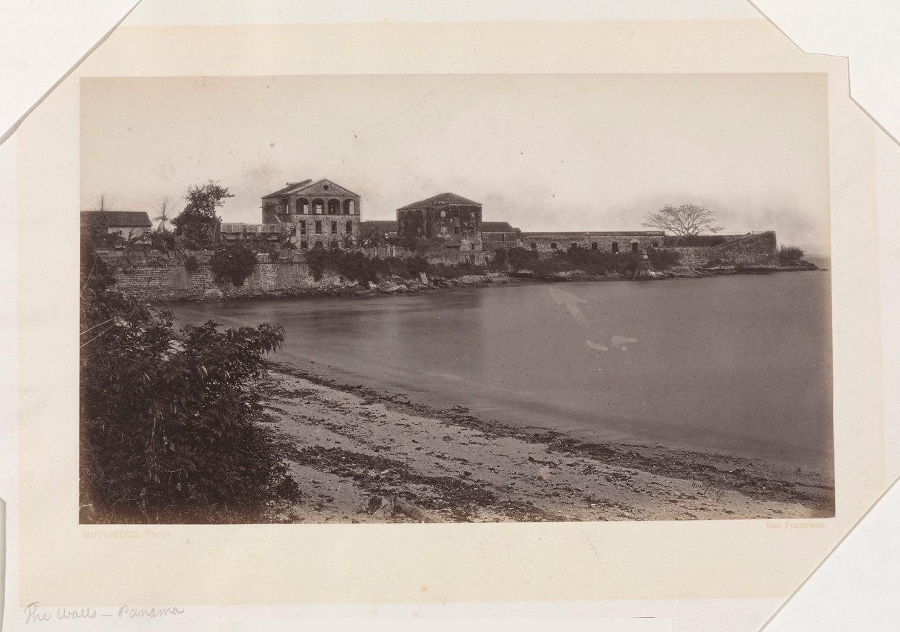 De muren, Panama door Eadweard Muybridge