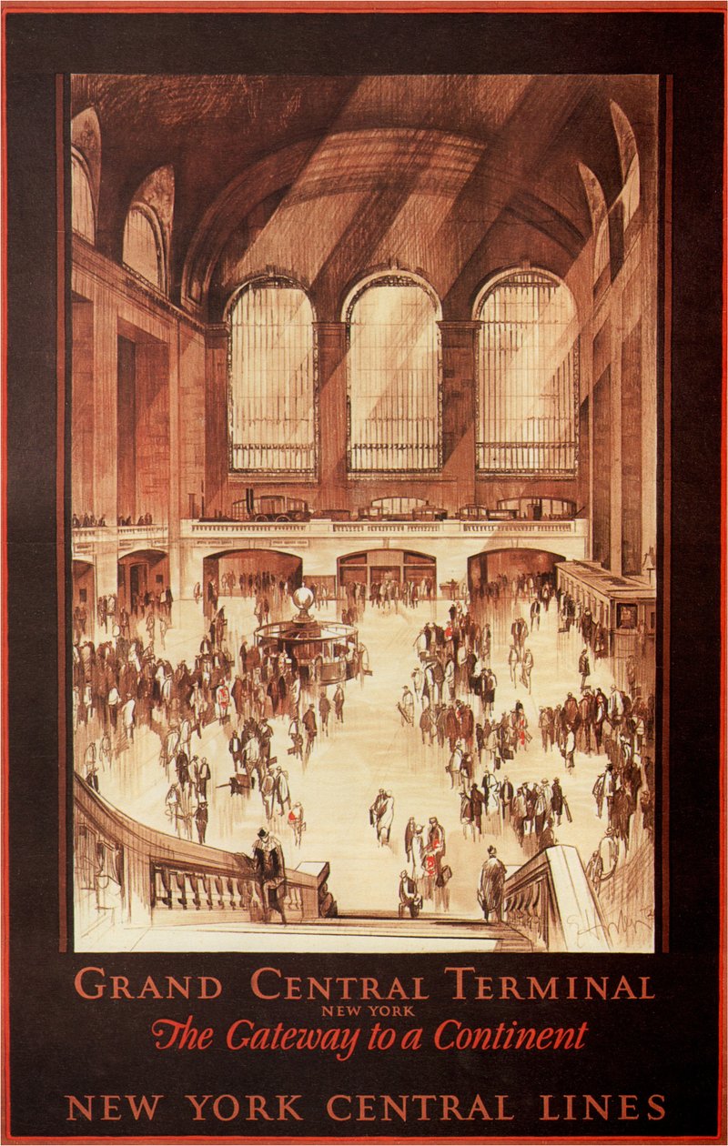 Grand Central Terminal, New York, 1927 door Earl Horter