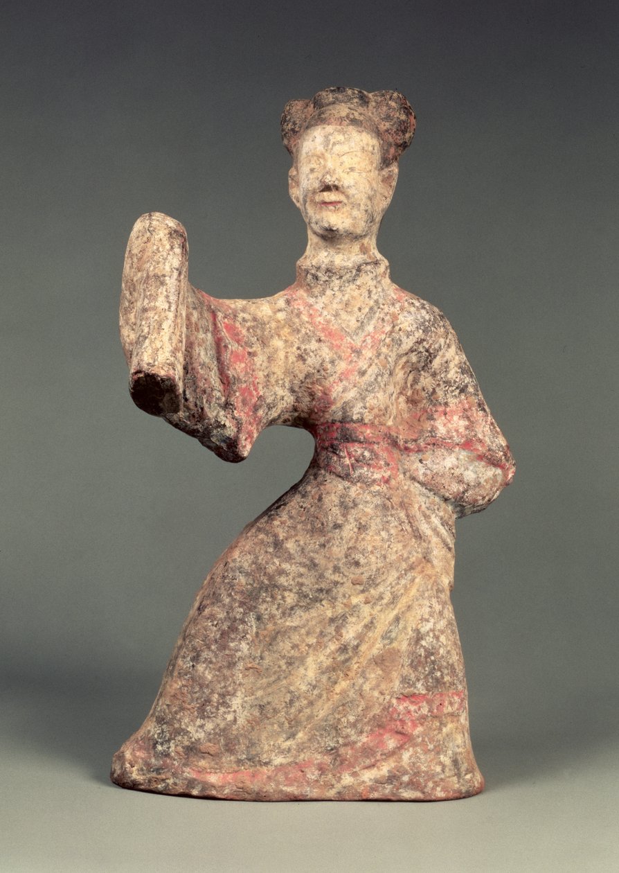 Beeld van een mannelijke danser, grafartefact, Oostelijke Han-dynastie, 25-220 door Eastern Han Dynasty Chinese School
