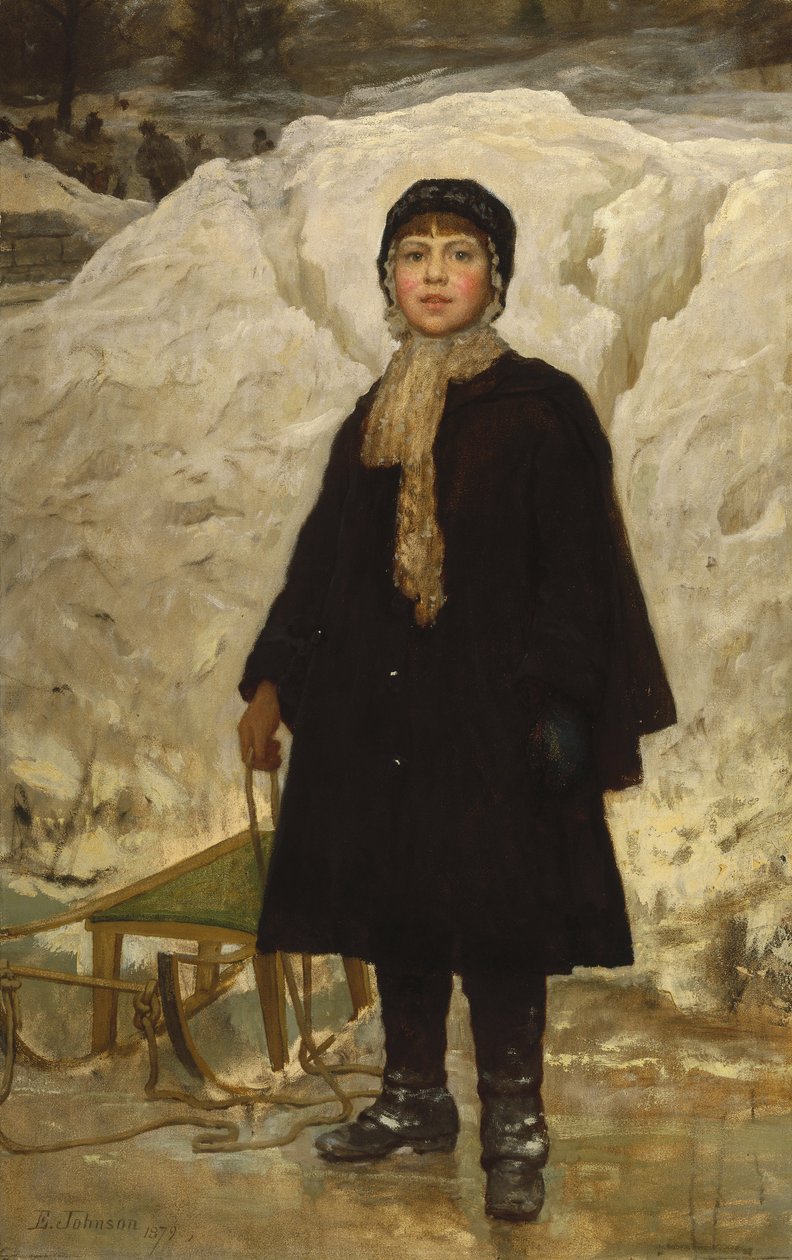 Portret van een Kind door Eastman Johnson