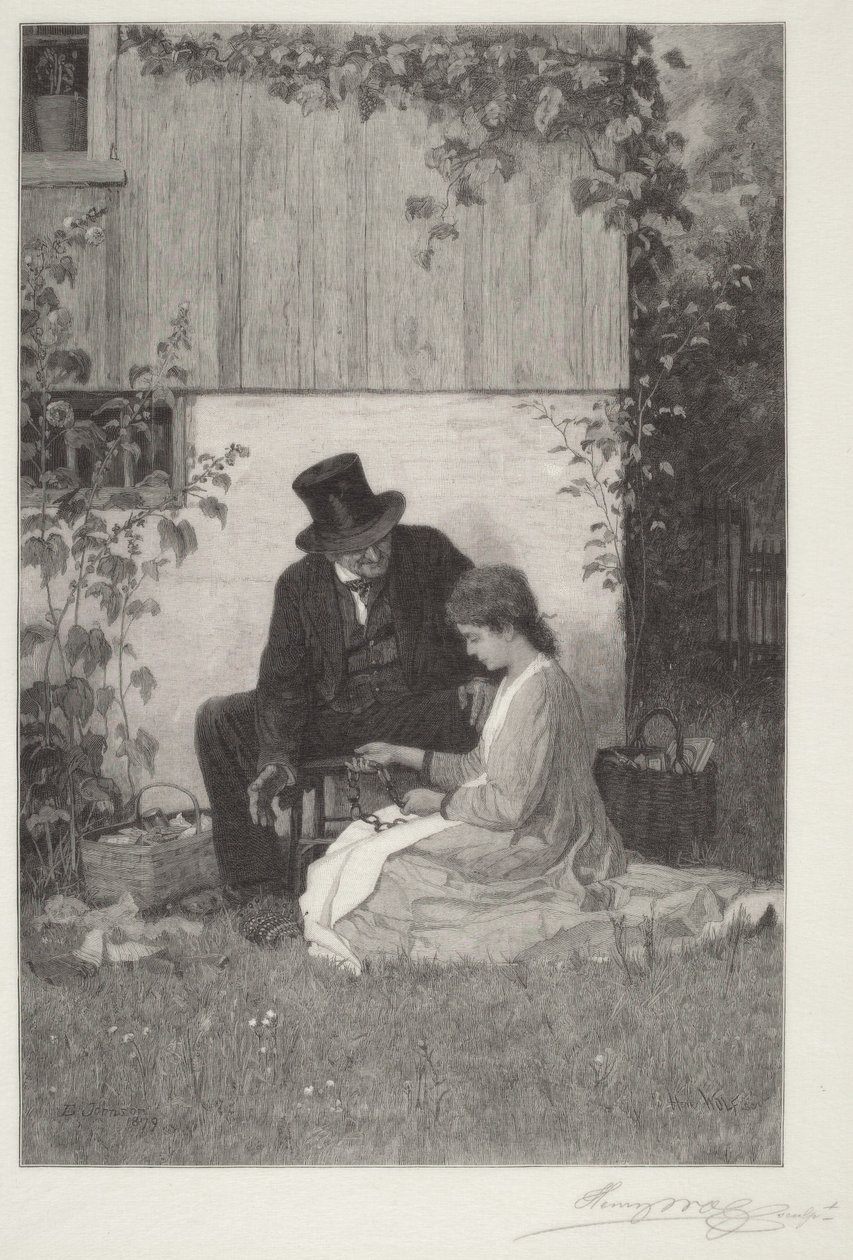 Een marskramer uit New England door Eastman Johnson