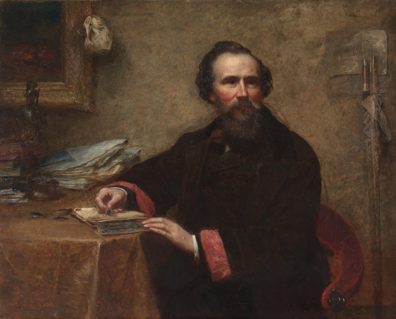 Portret van Genio C. Scott door Eastman Johnson