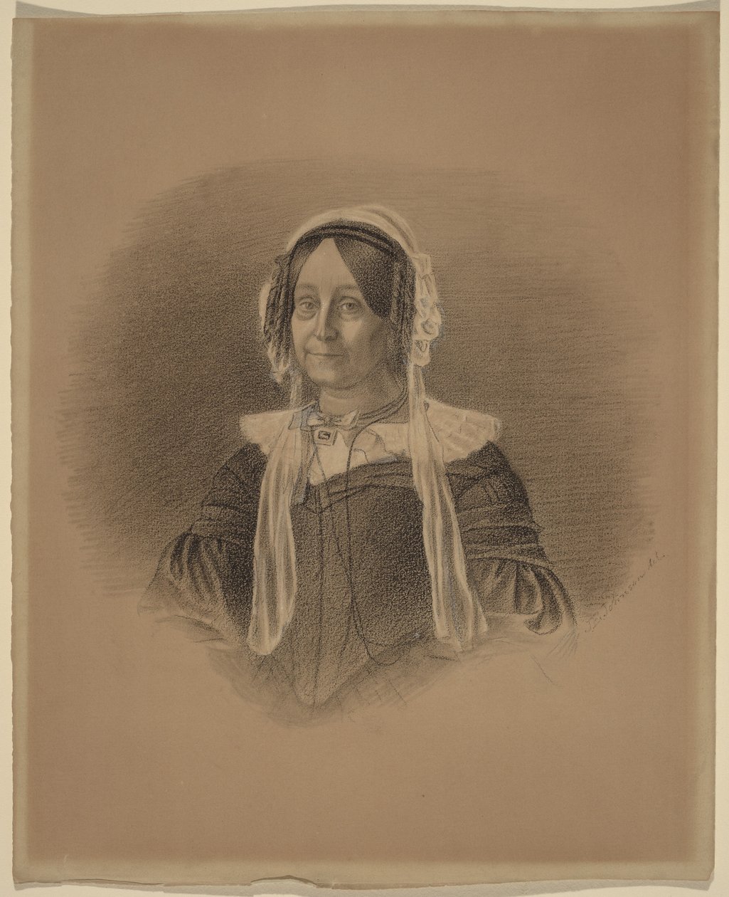 Portret van een oude vrouw door Eastman Johnson