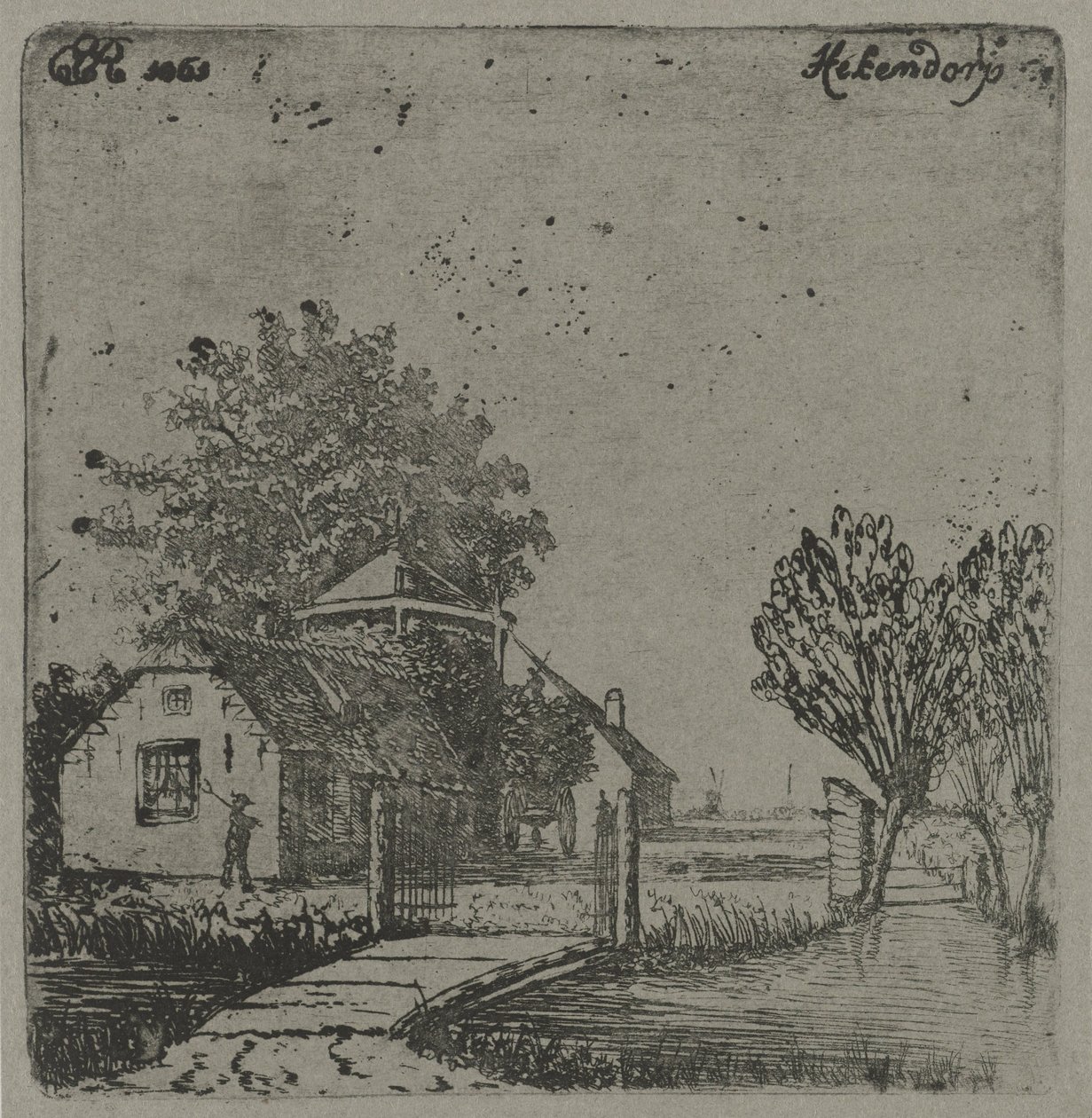 Gezicht op Hekendorp door Eberhard Cornelis Rahms