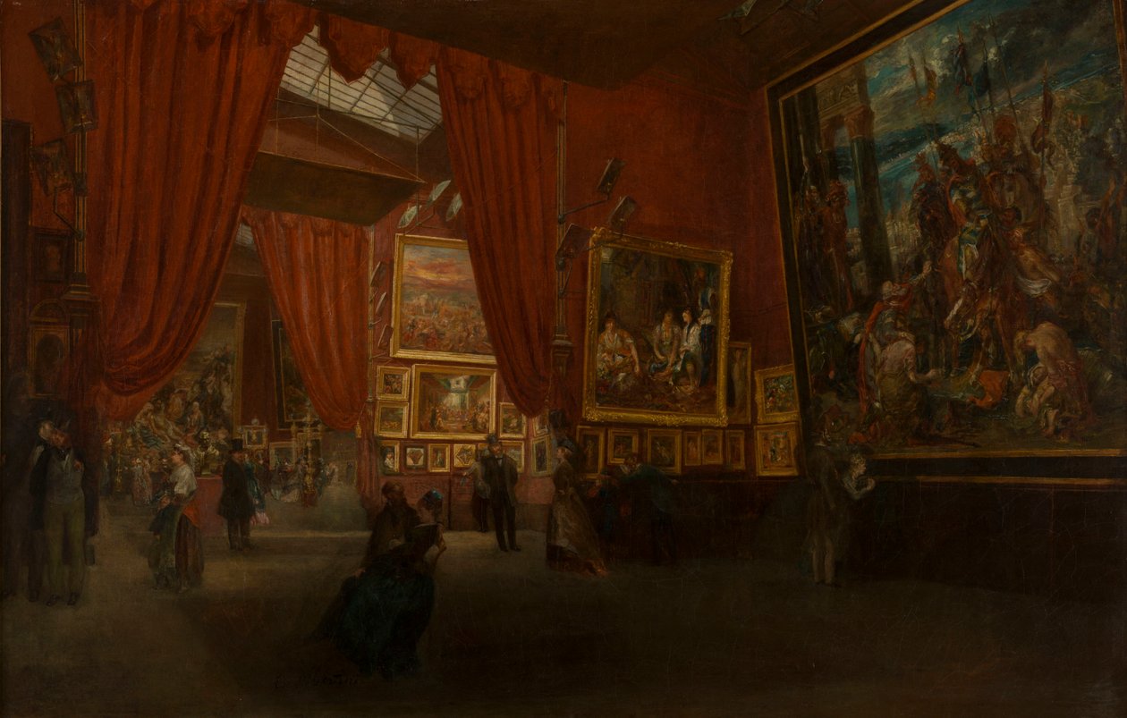 Tentoonstelling van werken van Eugène Delacroix, in de Martinet-galerij, boulevard des..., 1864 door Ed. Albertini