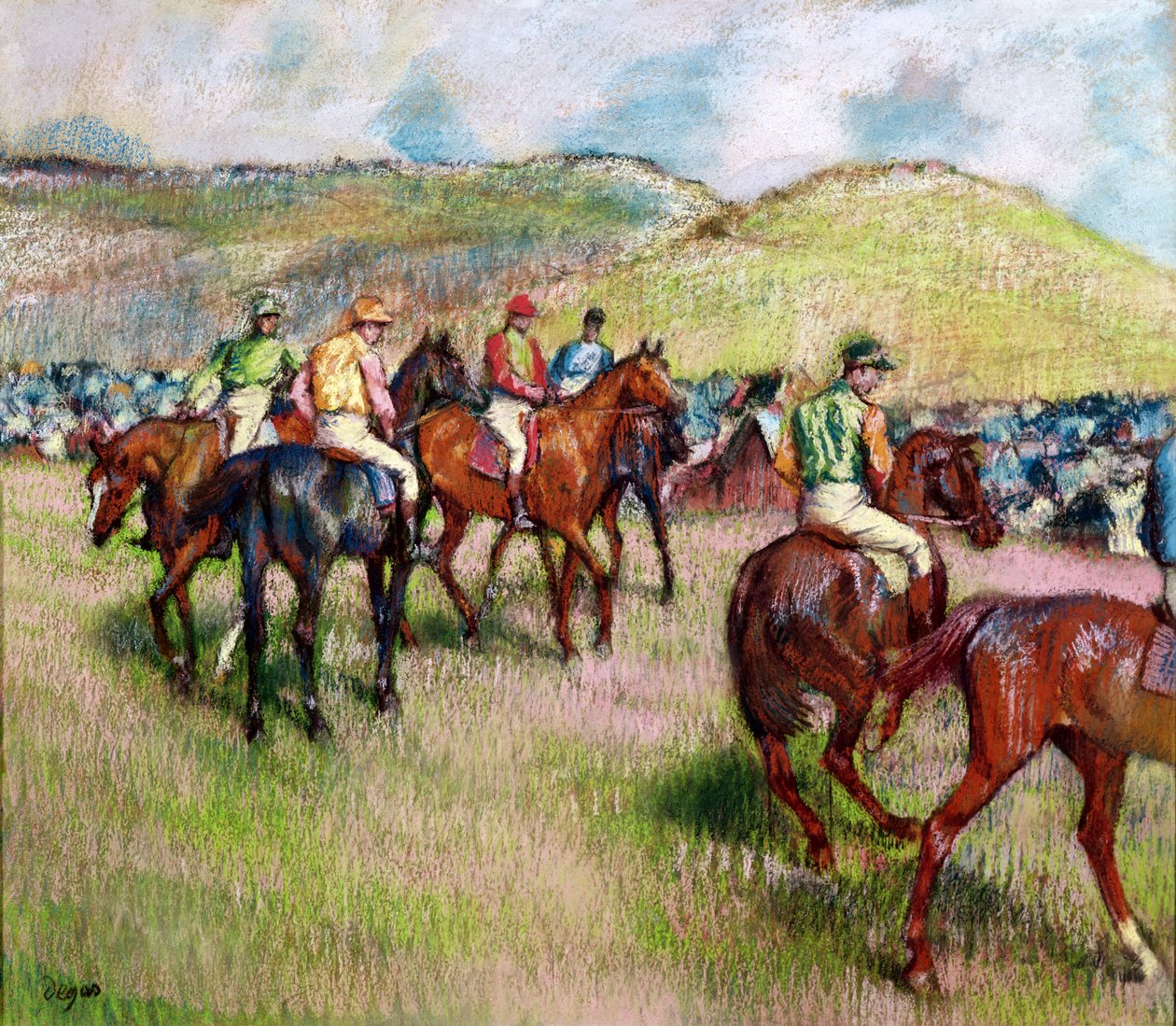 Voor de Wedstrijd, ca. 1893 door Edgar Degas