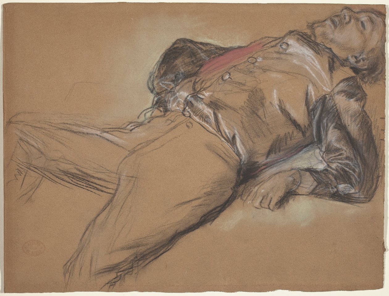 Fallen Jockey (studie voor Scene from the Steeplechase: The Fallen Jockey) door Edgar Degas