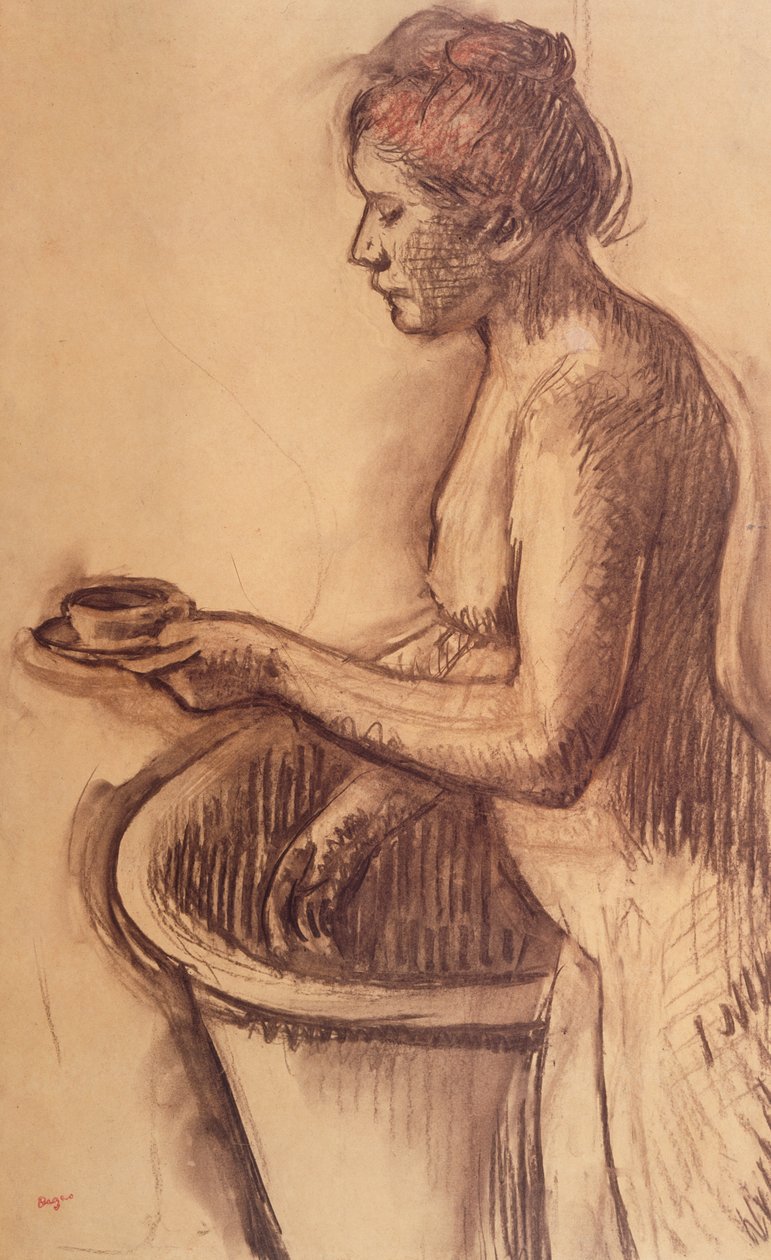 Vrouwelijk naakt door Edgar Degas