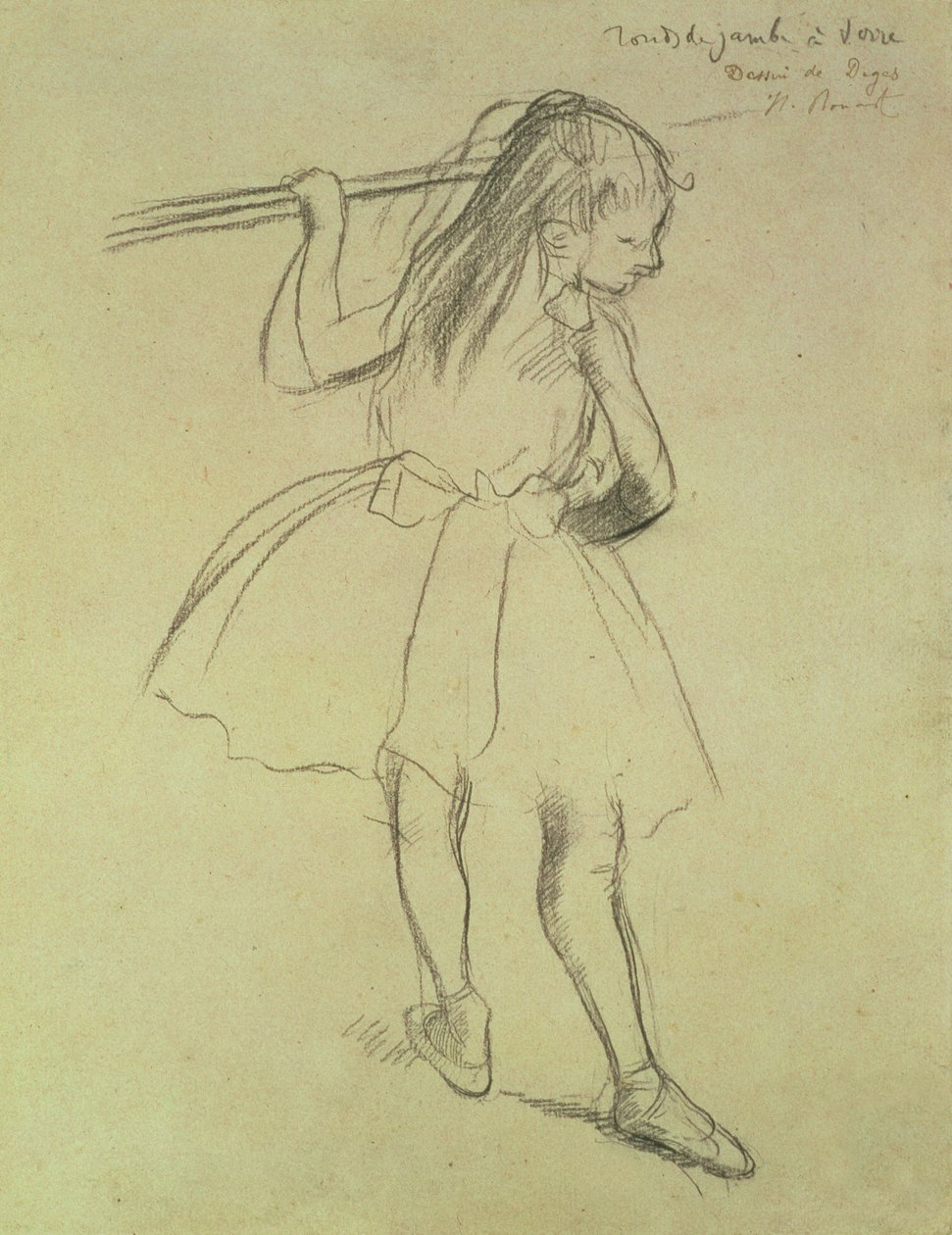 PD.32-1978 Meisje Danseres aan de Barre, c.1878 door Edgar Degas