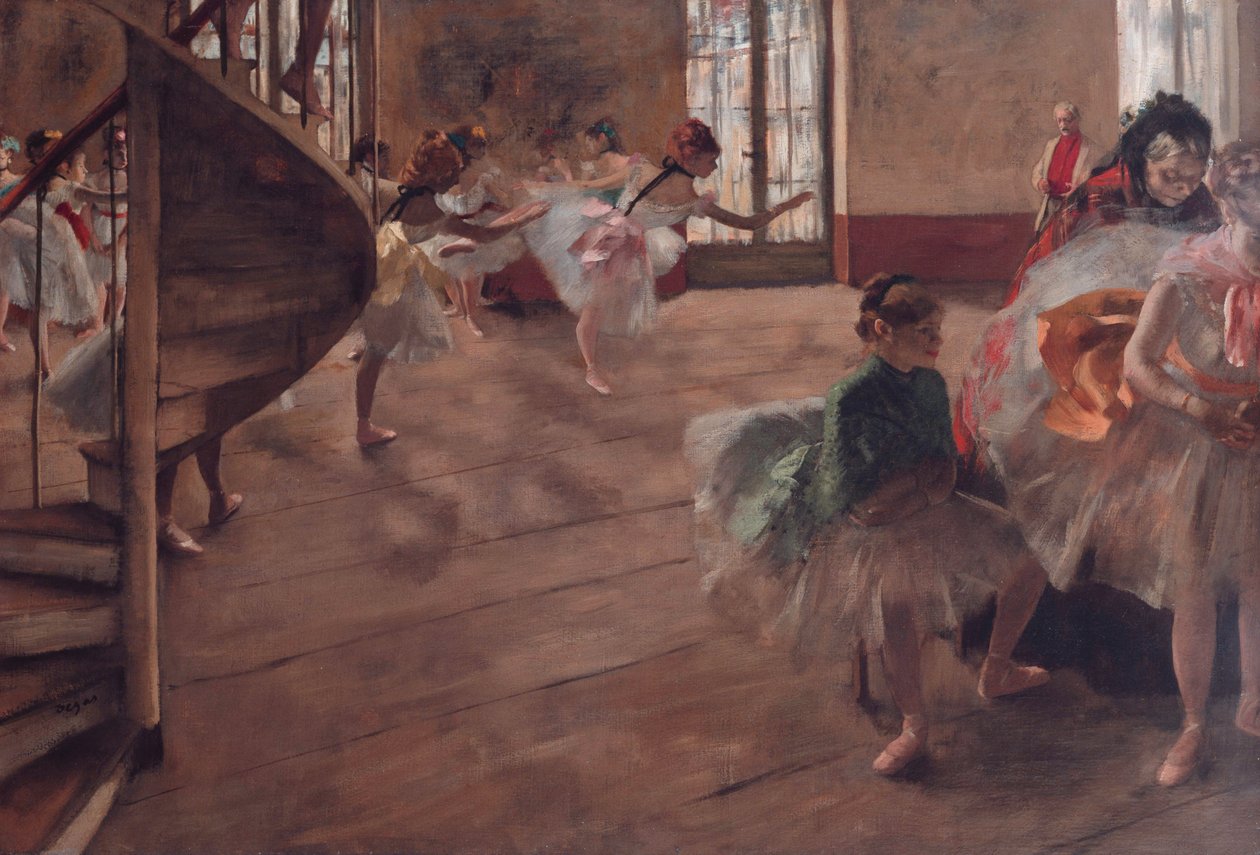 De repetitie door Edgar Degas