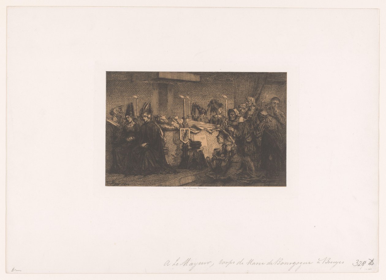 Maria van Bourgondië opgebaard in Brugge door Edgar Alfred Baes