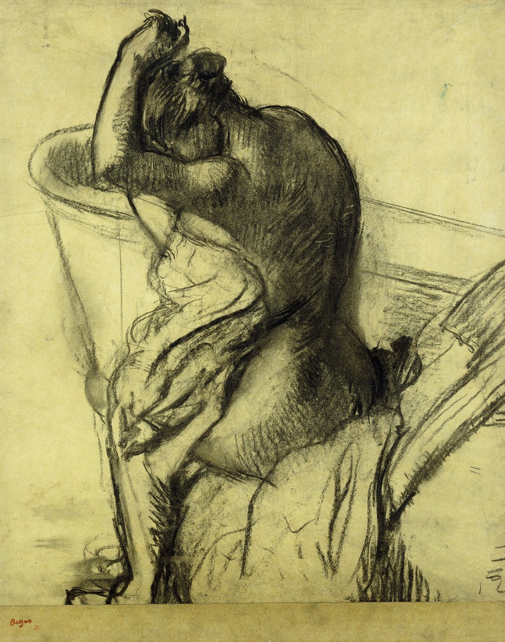Na het bad, 1899 door Edgar Degas