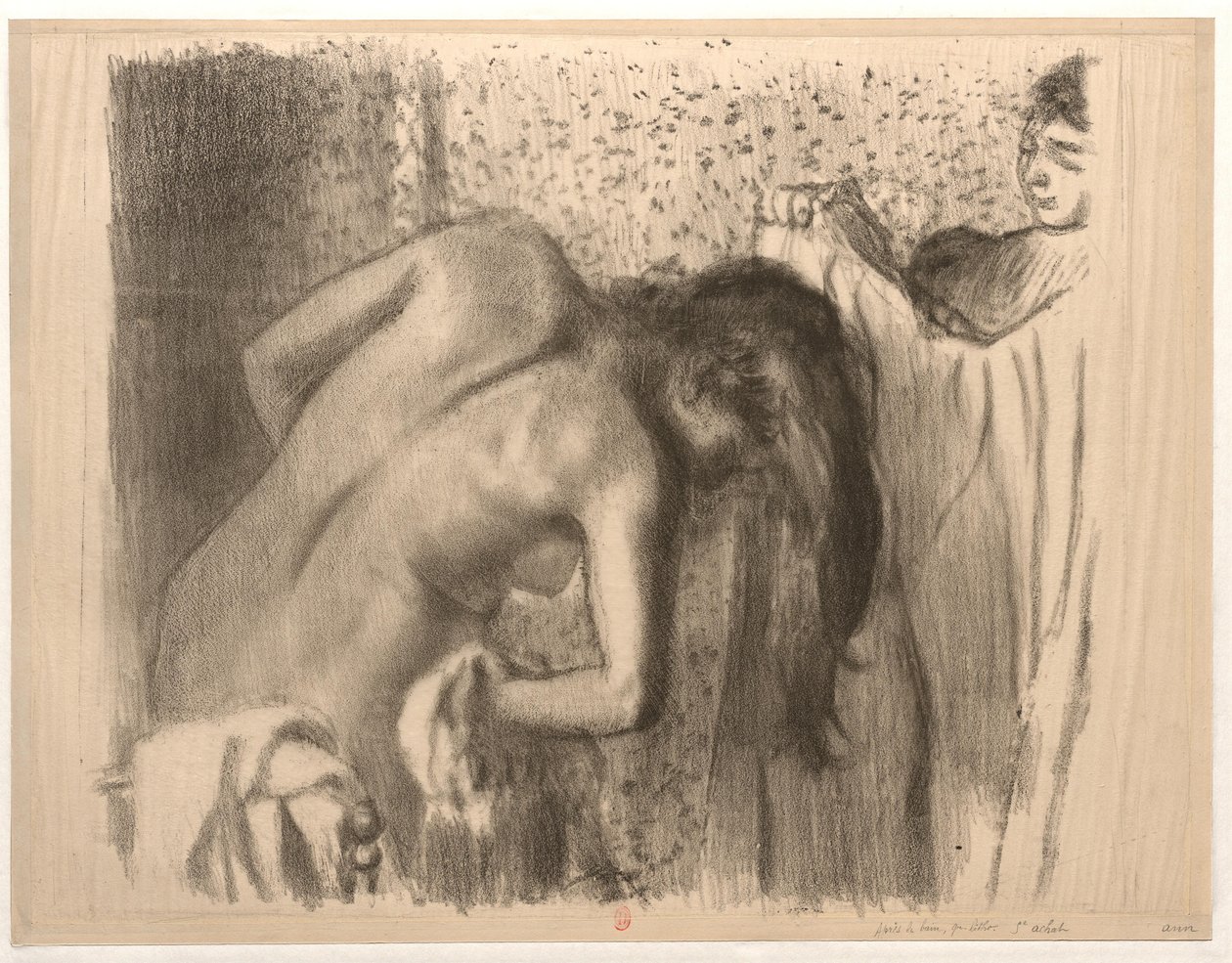 Na het bad door Edgar Degas