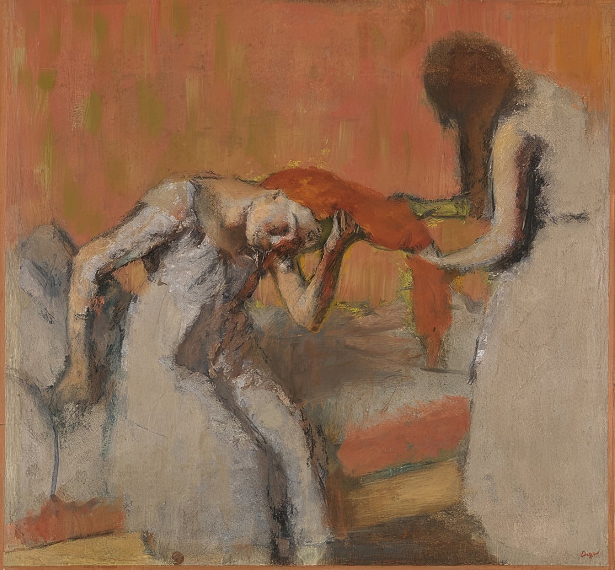 Bij het kammen door Edgar Degas
