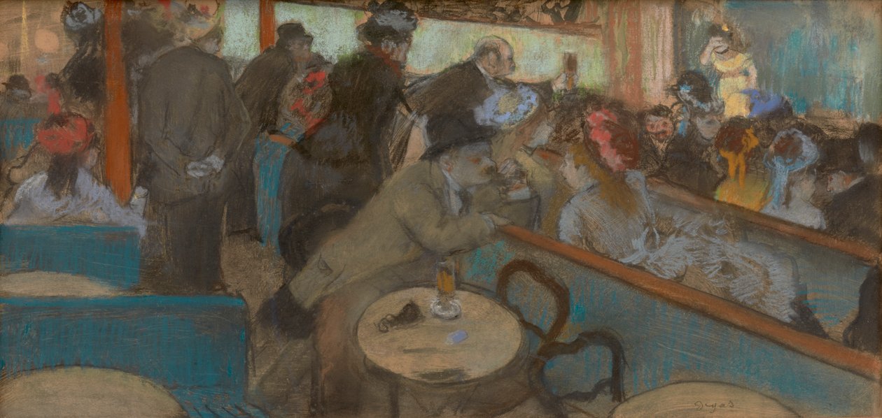 Café-concert (De toeschouwers) door Edgar Degas